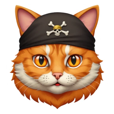 pirate cat with eye patch sticker
