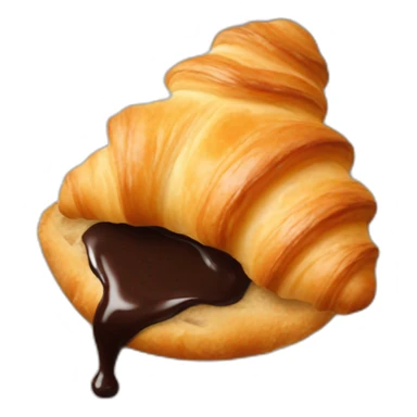 Croissant with chocolate dip sticker