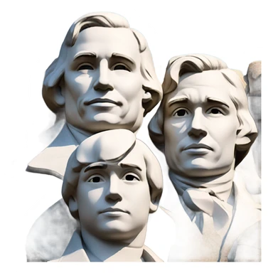 boys heads on mount rushmore sticker