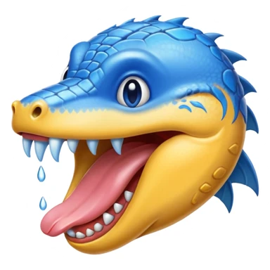 👅 coloreaza limba in culoarea albastra sticker