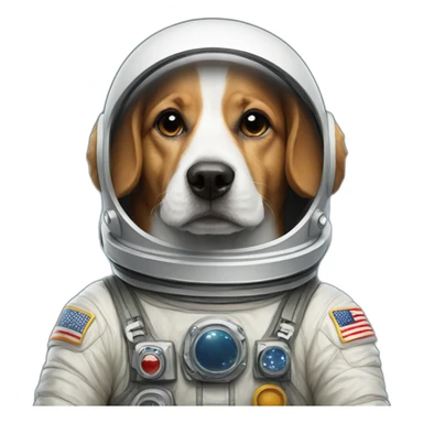 astronaut dog sticker
