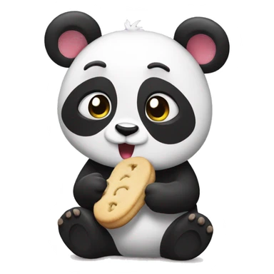 Panda eating sugar cookies  sticker