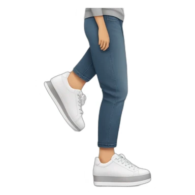 Mujer con zapatos plataforma sticker