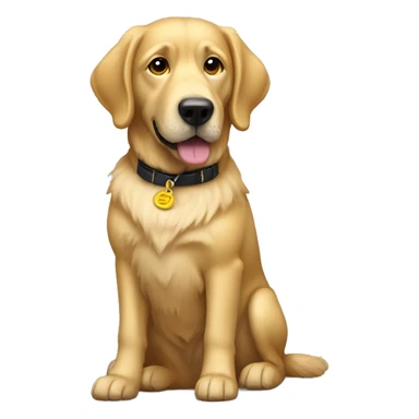 Golden service dog sticker