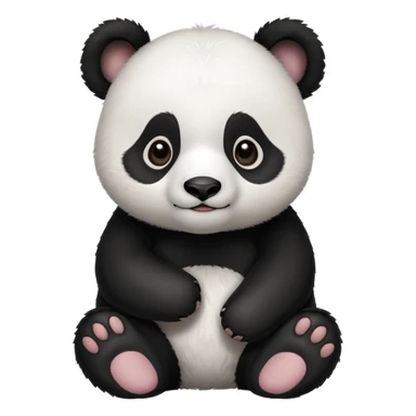 Cute panda cub saying hello  sticker