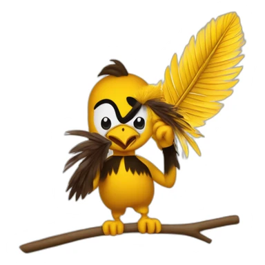 iowa state cy plucking feathers from herky hawkeye sticker