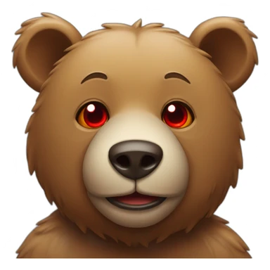 Bear drenched, smirk, red eyes sticker