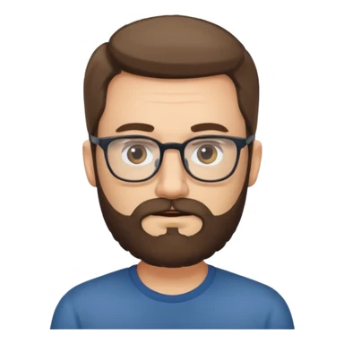 bearded man with eyeglasses sticker