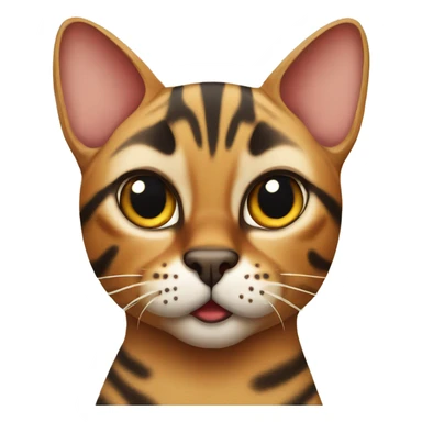 bengal cat with an annoyed expression sticker