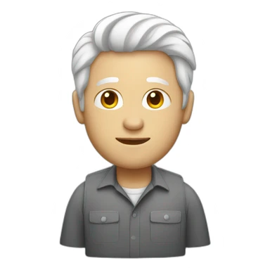 White man working with mac sticker