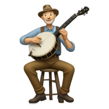 pete seeger playing a banjo 1960 sticker