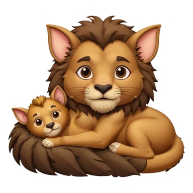 Bat chilling in lion’s stomach sticker