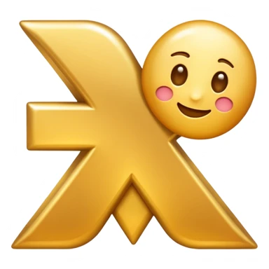emoji-style glossy icon with two characters: X and S placed side by side forming “XS”, bold rounded font, golden 3D shine, smooth gradients, soft highlights, transparent background

 sticker