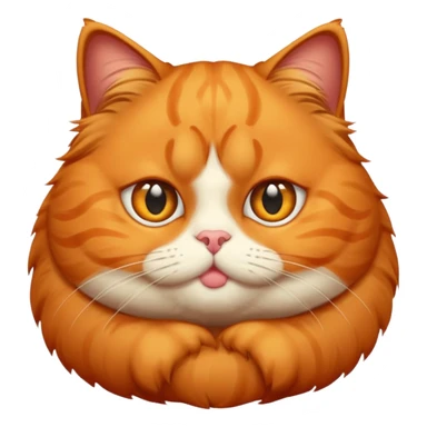 Fat orange cat sticker