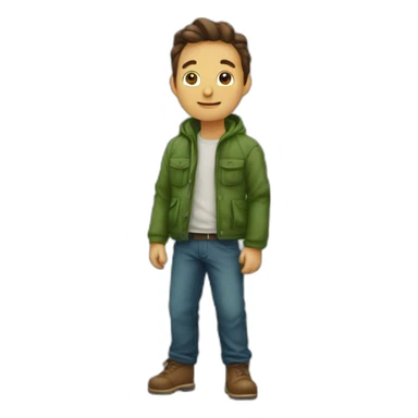 Tortue sur homme sticker