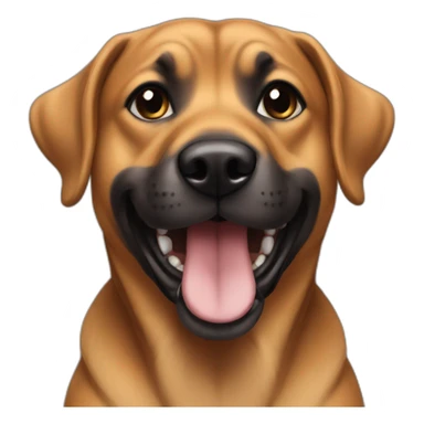 mixed breed caramel playing black face sticker