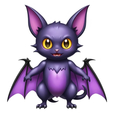 Shiny Dark Noibat-Bat-Cat-fusion-hybrid full body sticker