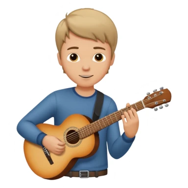white Guy playing guitar sticker