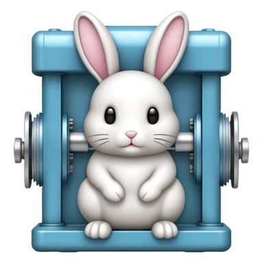 Bunny on hydronic press sticker