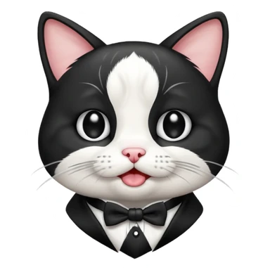 Tuxedo cat crying sticker
