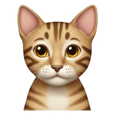brown tan stripped cat  sticker