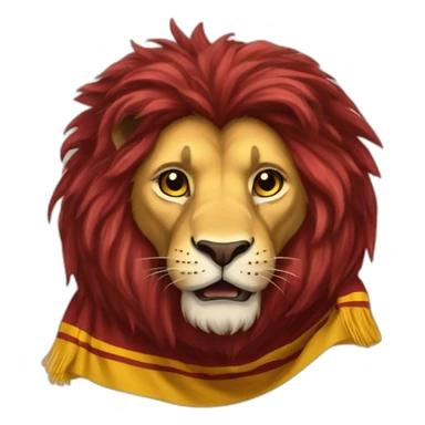Gryffindor lion scarf hogwarts sticker