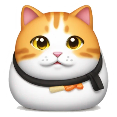 Fat sushi cat sticker