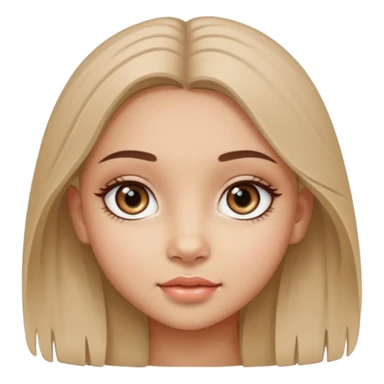 Cute girl with bindi and realistic eyes sticker