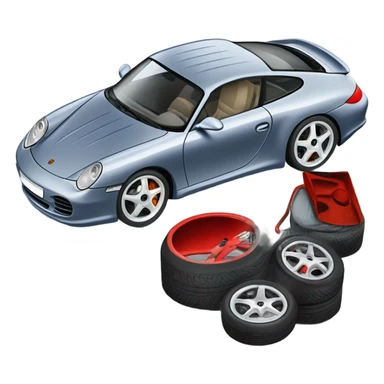 Porsche 986 getting new tyres sticker