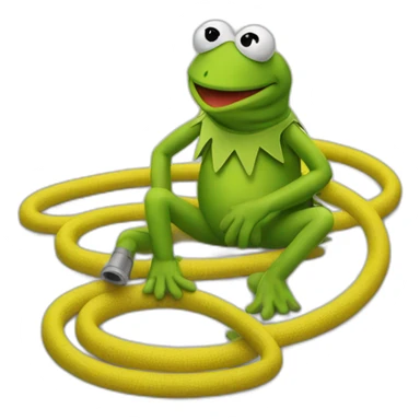 kermit frog fire hose sticker