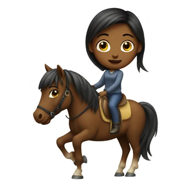 A girl on a horse sticker