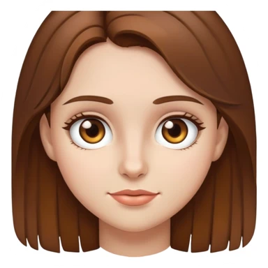 Girl with brown hair,not too dark,hazel eyes and fair skin  sticker