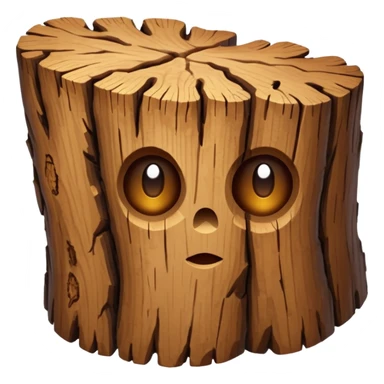 brown piece of oak bark sticker