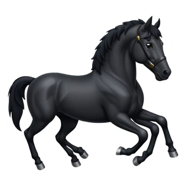 Black horse emoji sticker