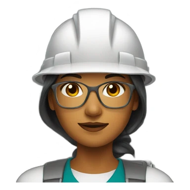 female worker in oil refinery sticker