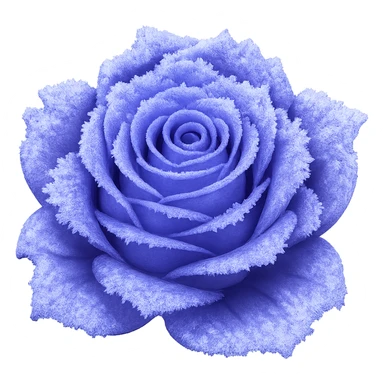 Make the frozen rose purple in the style of emoji (apple style emojis). Remove the background. sticker