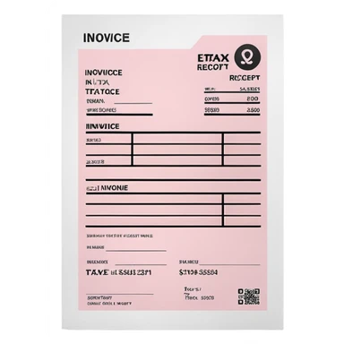 Pale Pink E-Tax Invoice receipt sticker