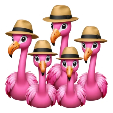 Fedora Flamingos sticker