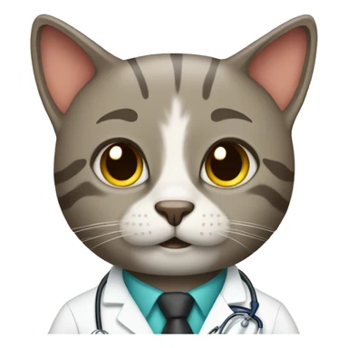 Cat doctor sticker