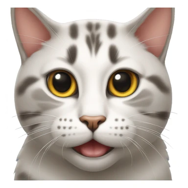a cat with a mans head, face  is mewing sticker