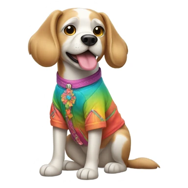 Dog wearing an outfit  sticker