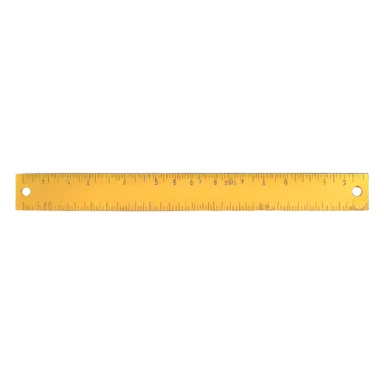 metallic inch ruler sticker