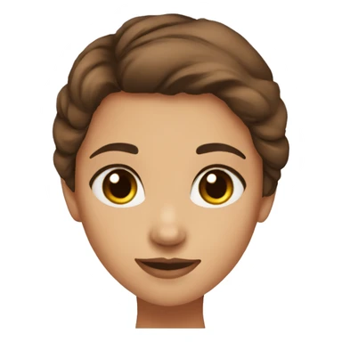 girl brown hair brown eyes idea sticker