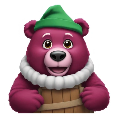 Lotso in Santa clauss sticker
