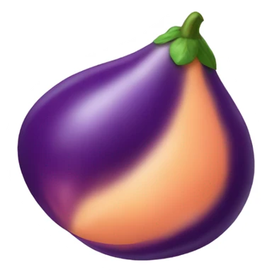 eggplant on a peach sticker