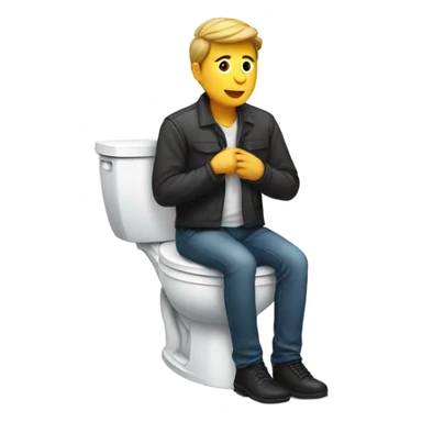 A man in a toilet sticker