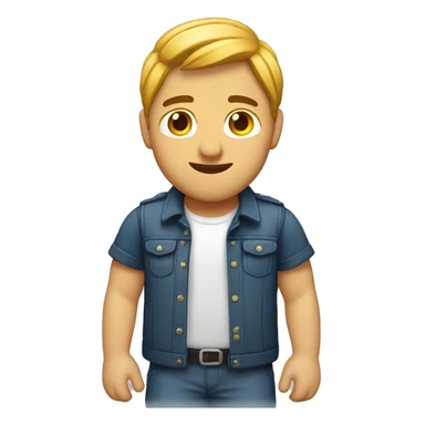 Escalador con ojos claros y pelo rubio sticker