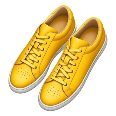 Sneakers (top view) – yellow, the width and height of image must be equal in size sticker