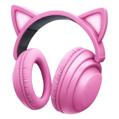 pink cat ear gaming headphones sticker