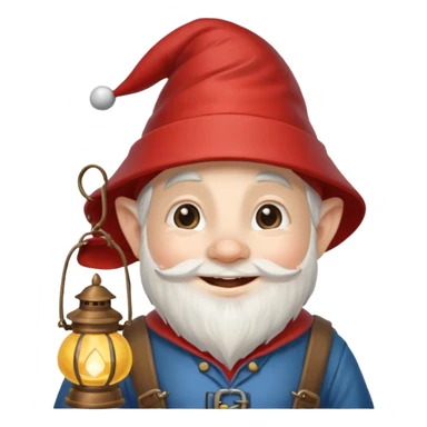 gnome with lanthern sticker